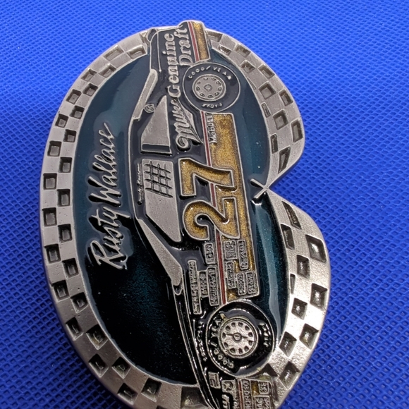 Rusty Wallace No. 27 Miller Genuine Draft Beer Belt Buckle Racing NASCAR - Picture 8 of 8